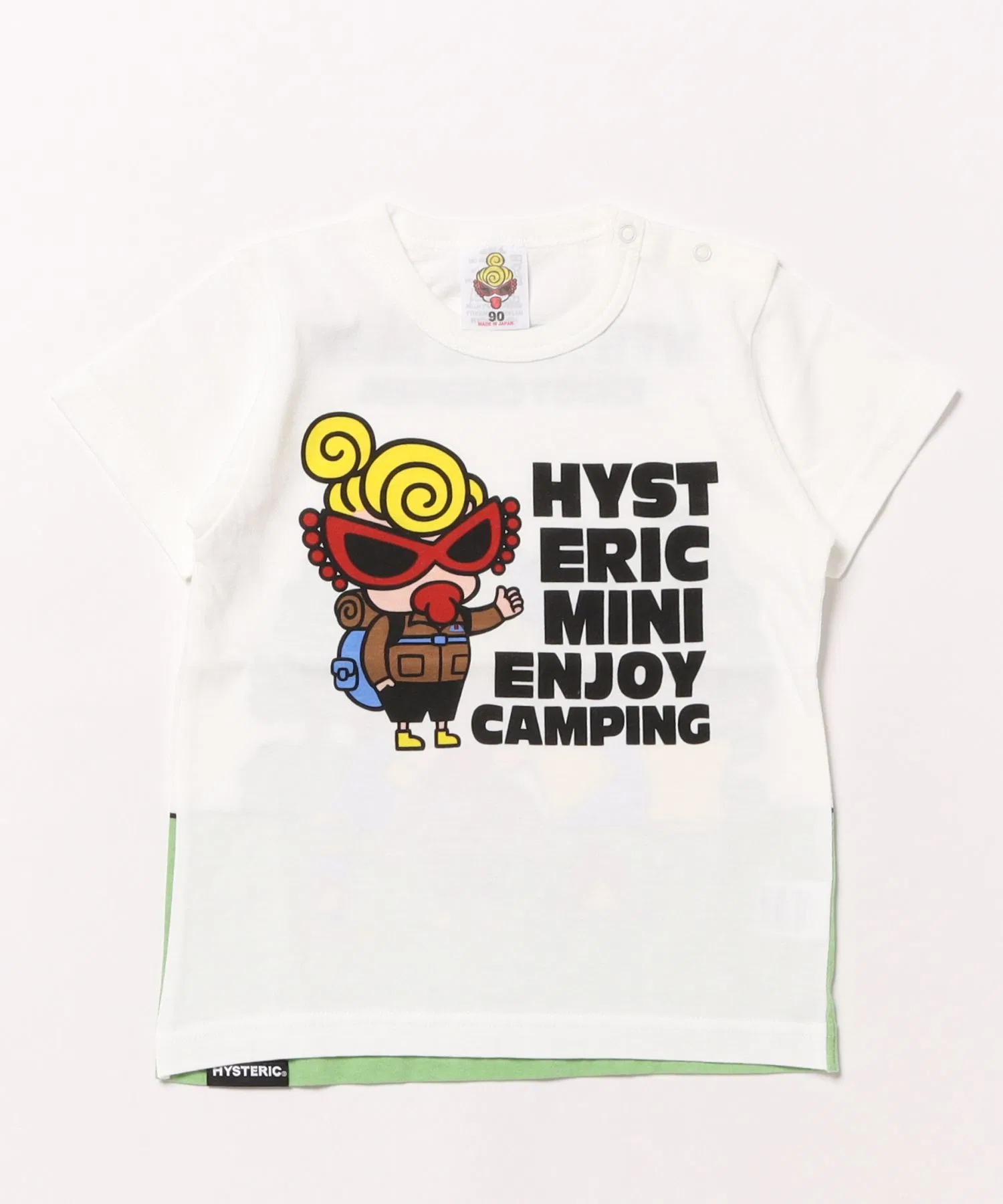 Детская футболка MY FIRST HYSTERIC MINI CAMP MINI с принтом белая
