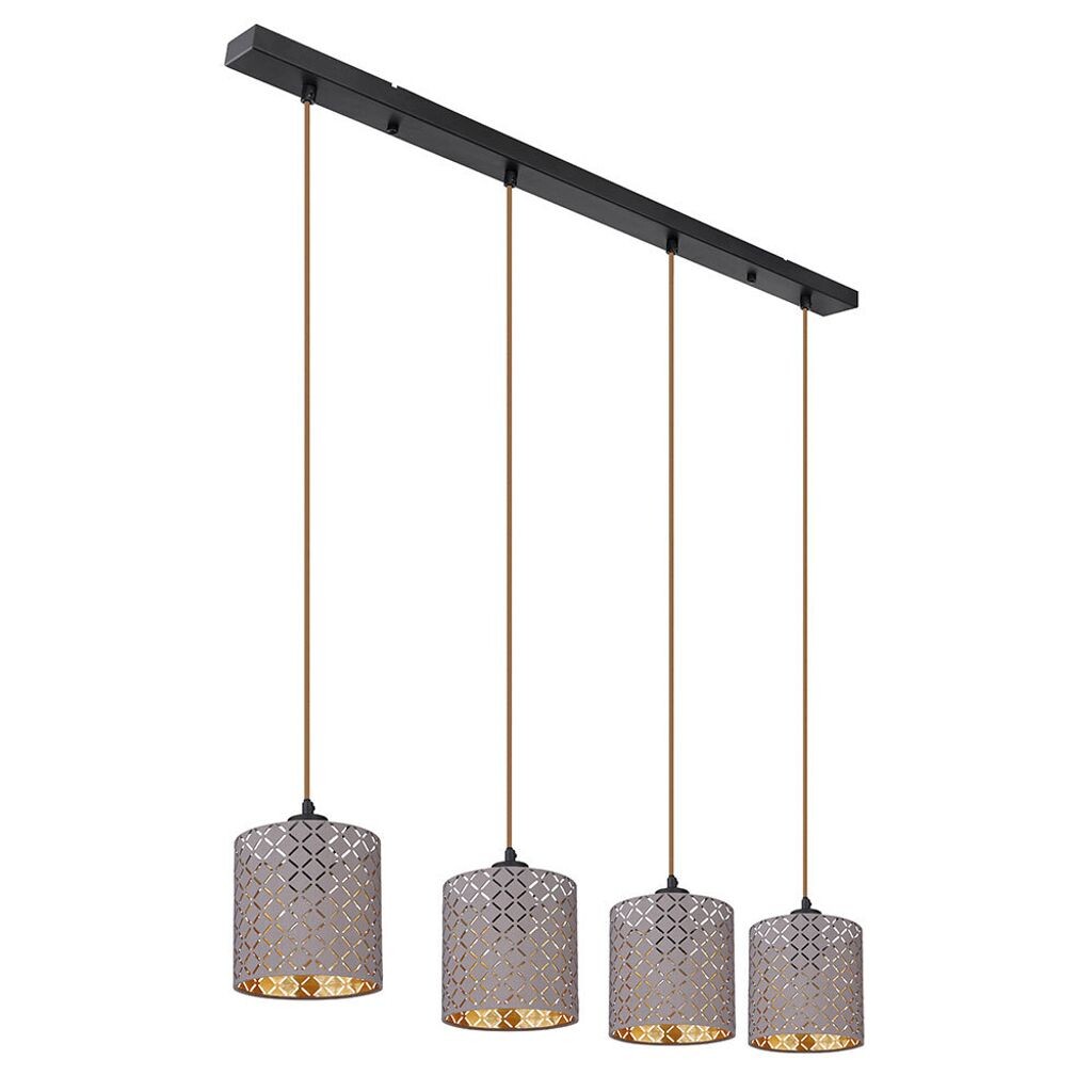 

Подвесной светильник, текстиль, черный матовый, серый, В 150 см Globo Lighting