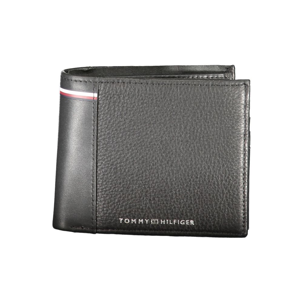 

Черный кожаный кошелек Tommy Hilfiger