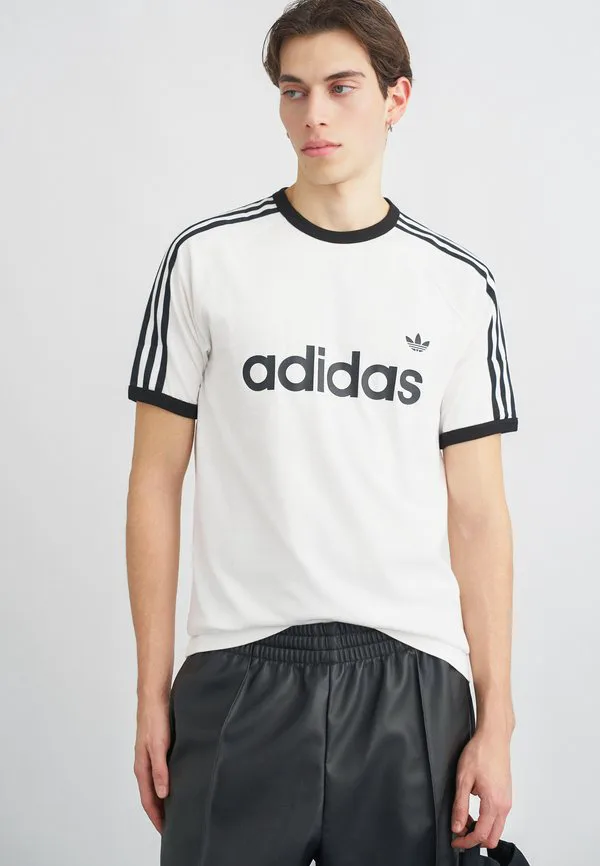 Футболка с принтом 3s с контрастной отделкой Adidas Originals, White