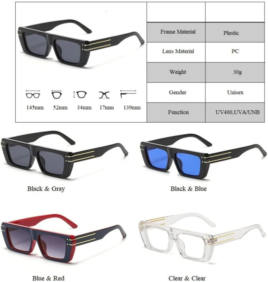 

MUTYNE Роскошные солнцезащитные очки в полоску для женщин, винтажные, маленькие, квадратные, с заклепками, мужские, прямоугольные, черные, UV400, Leopard Tea