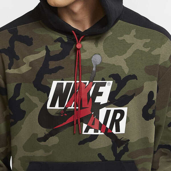 Толстовка Air Jordan Jumpman Hoodies Classics Camo 'Olive green', зеленый — фото 4