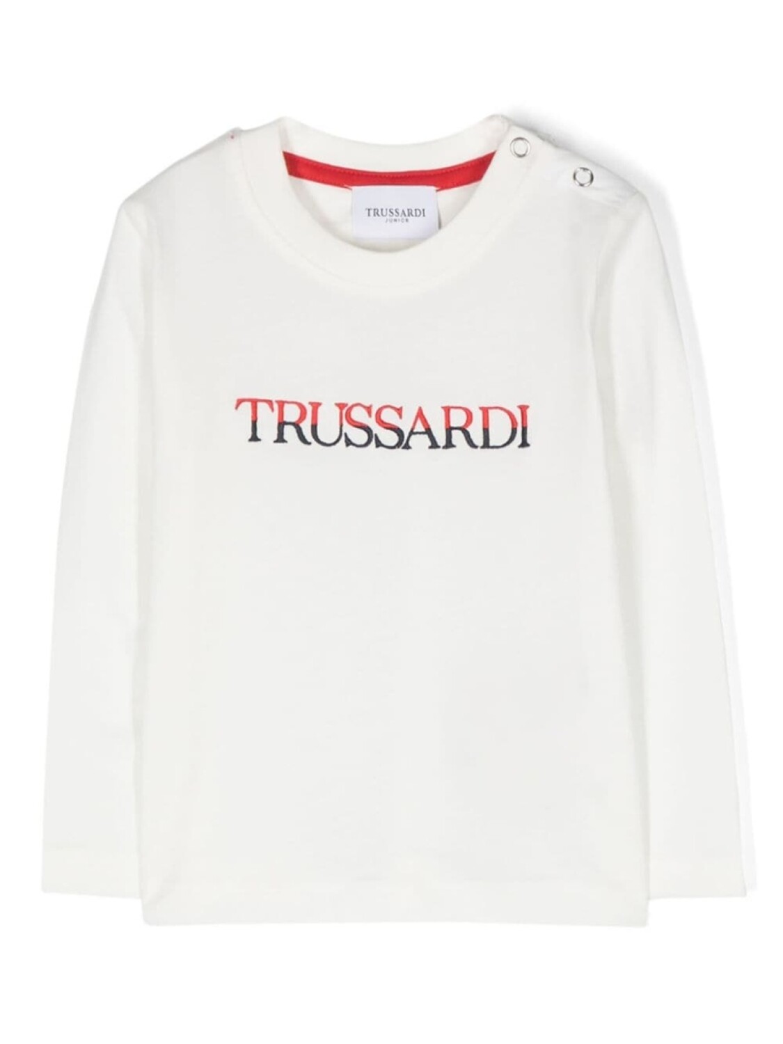 

Trussardi футболка с вышитым логотипом, белый