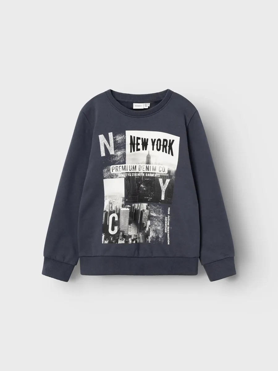 

Толстовка Name It "NKMSTOBIAS LS SWEAT BRU BOX", цвет India Ink
