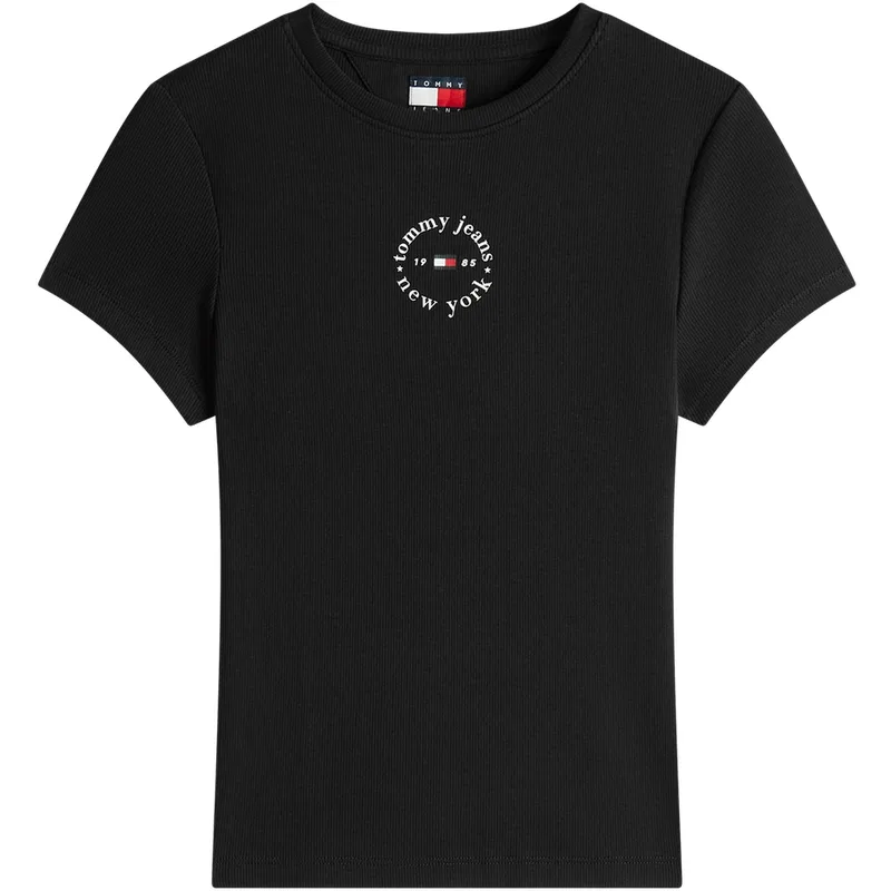 Футболка женская с круглым вырезом Tommy Hilfiger черная