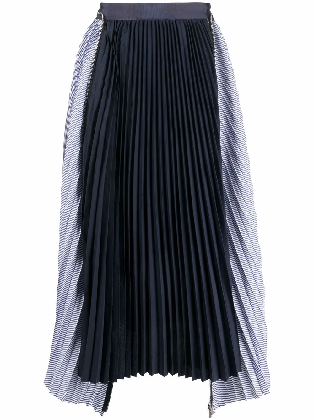 

Плиссированная юбка с завышенной талией и вставкой SACAI, синий