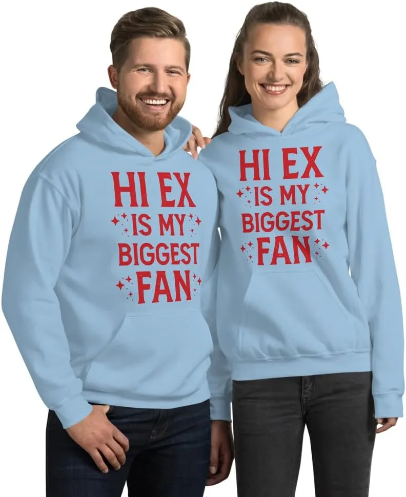 Худи Unisex My Ex Is My Biggest Fan в эстетике Y2K, модная футболка с принтом Generic, светло-голубой