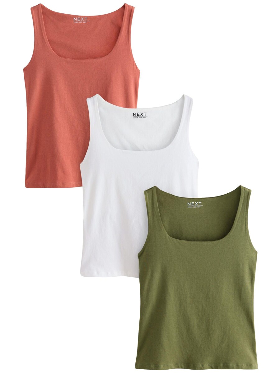 

Топ Next, цвет Khaki/Orange/White