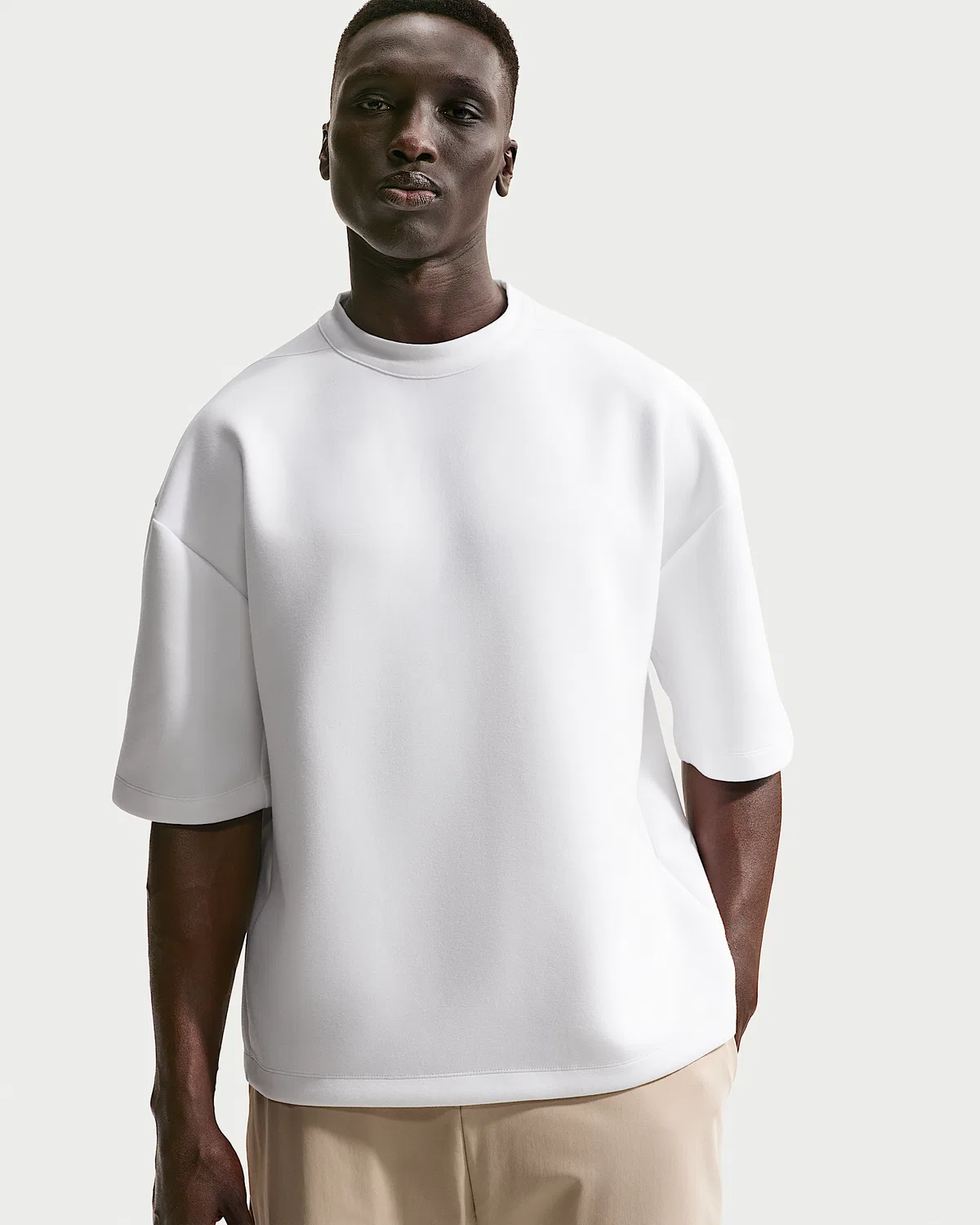 Мужская футболка Dri-FIT с коротким рукавом Nike 24.7 ImpossiblySoft, White/Sail/Photon Dust