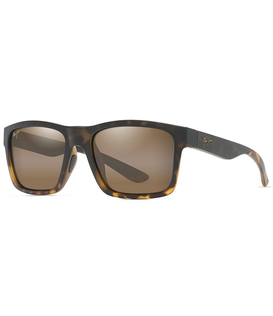 

Солнцезащитные очки унисекс Maui Jim The Flats PolarizedPlus2 57 мм, черепаховые, прямоугольные, коричневый