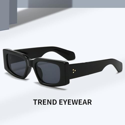 

Модные солнцезащитные очки 2027 года для женщин, винтажные, с заклепками, мужские, желто-синие, UV400, трендовые панк-солнцезащитные очки, черные с желтыми линзами, один размер MTZJH