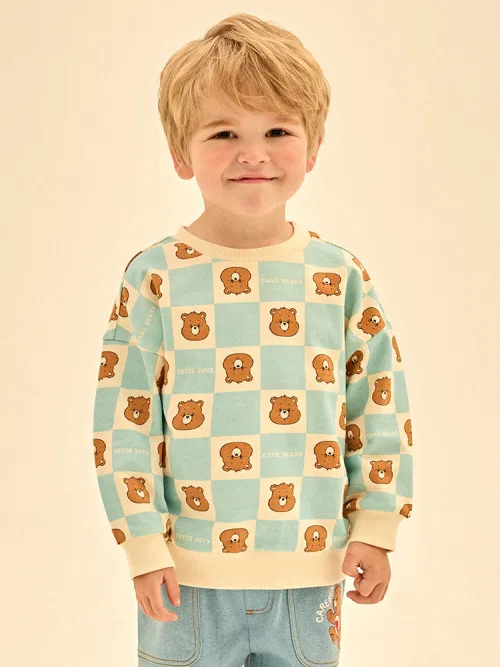 Футболка свободного кроя Care Bears с клеткой, 100% хлопок, цвет мята