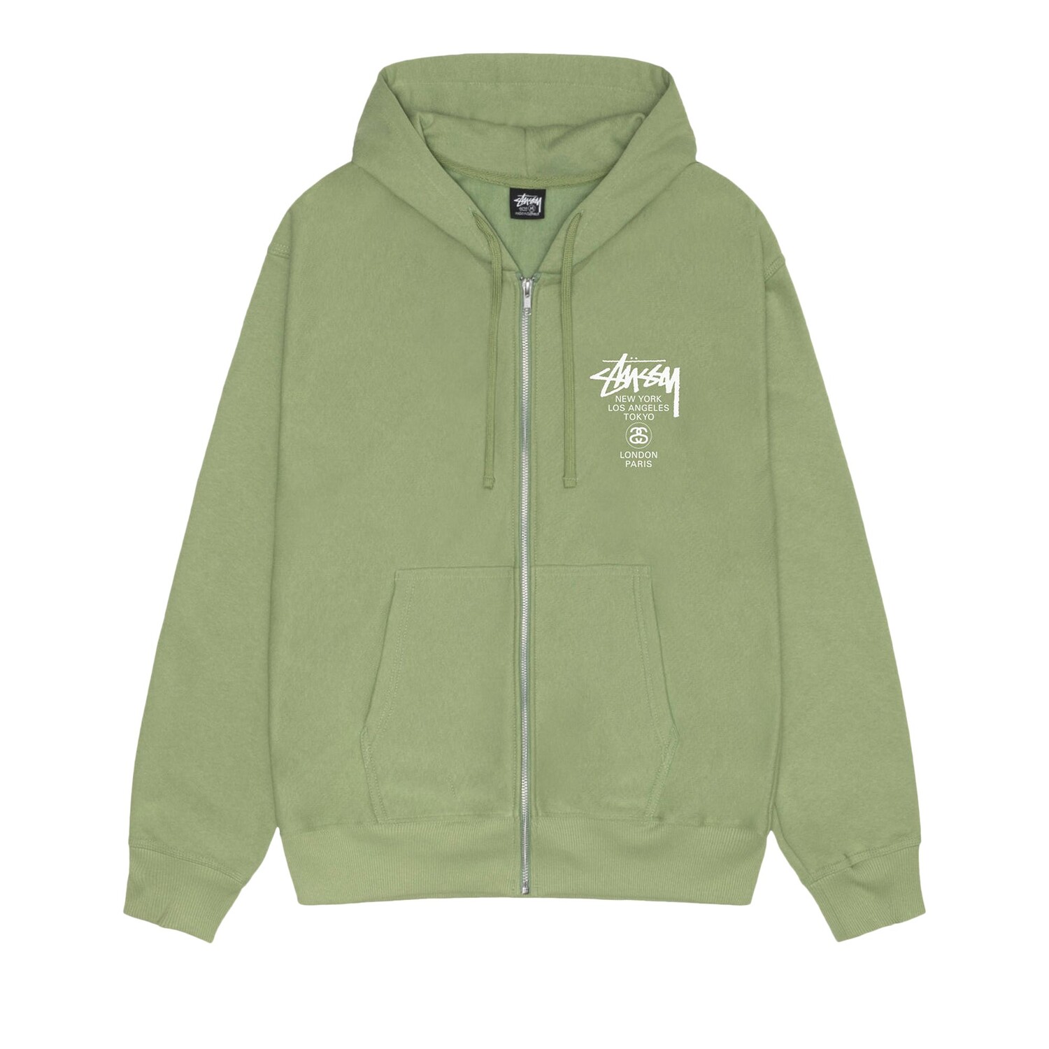 

Толстовка на молнии Stussy World Tour Moss