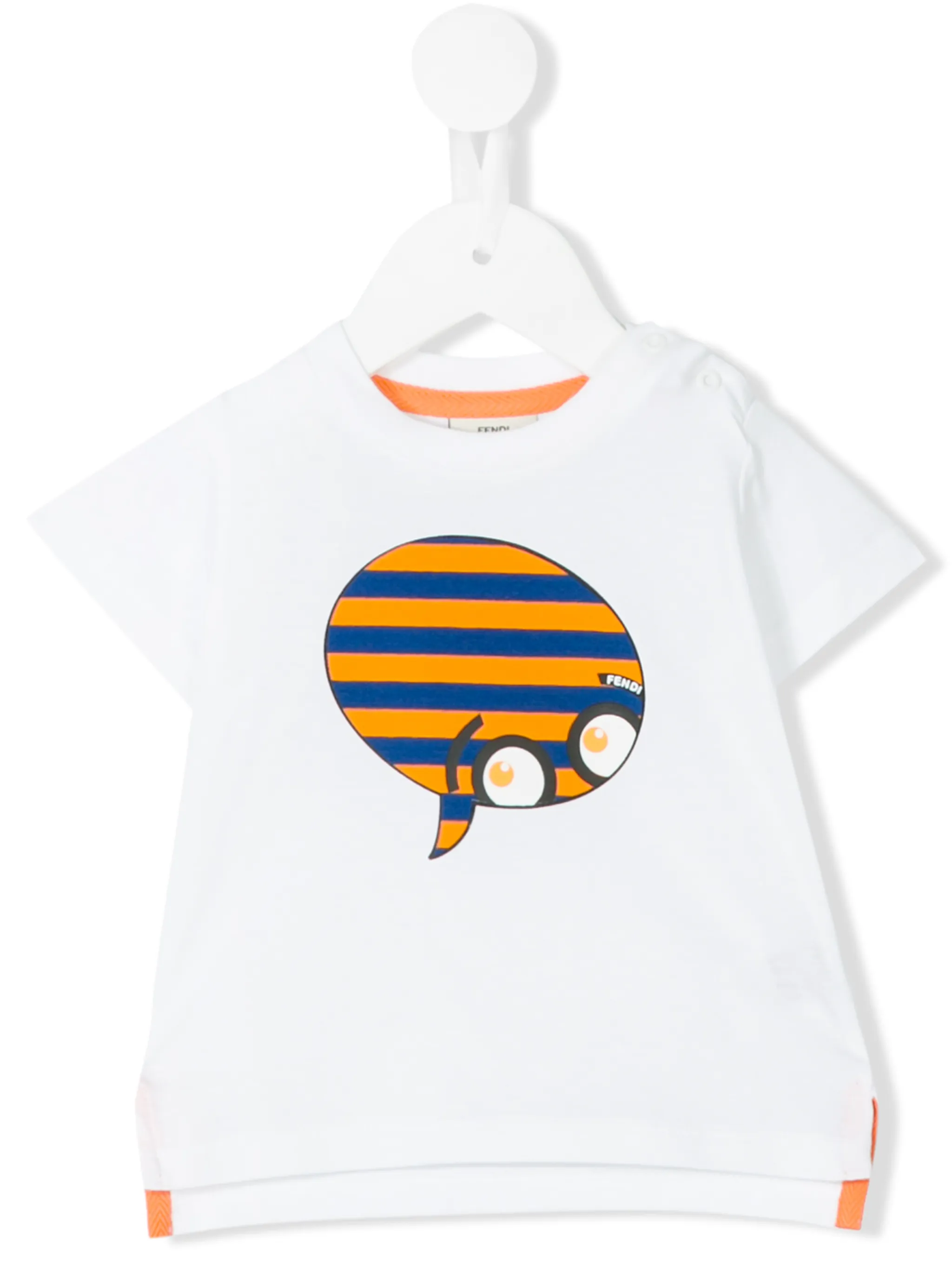 

Футболка с принтом Fendi Kids, белый