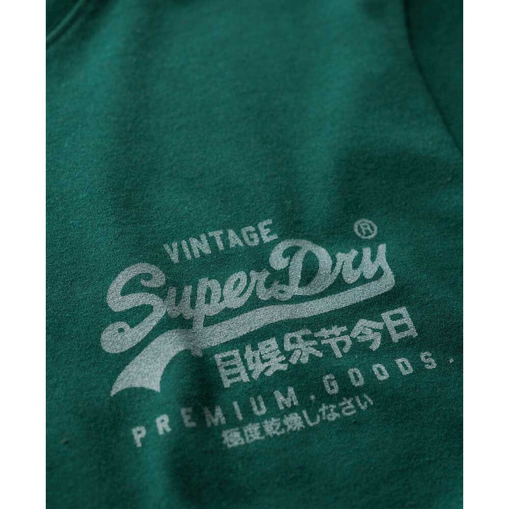Футболка с коротким рукавом Superdry Classic Vintage Logo Heritage, зеленый — фото 4