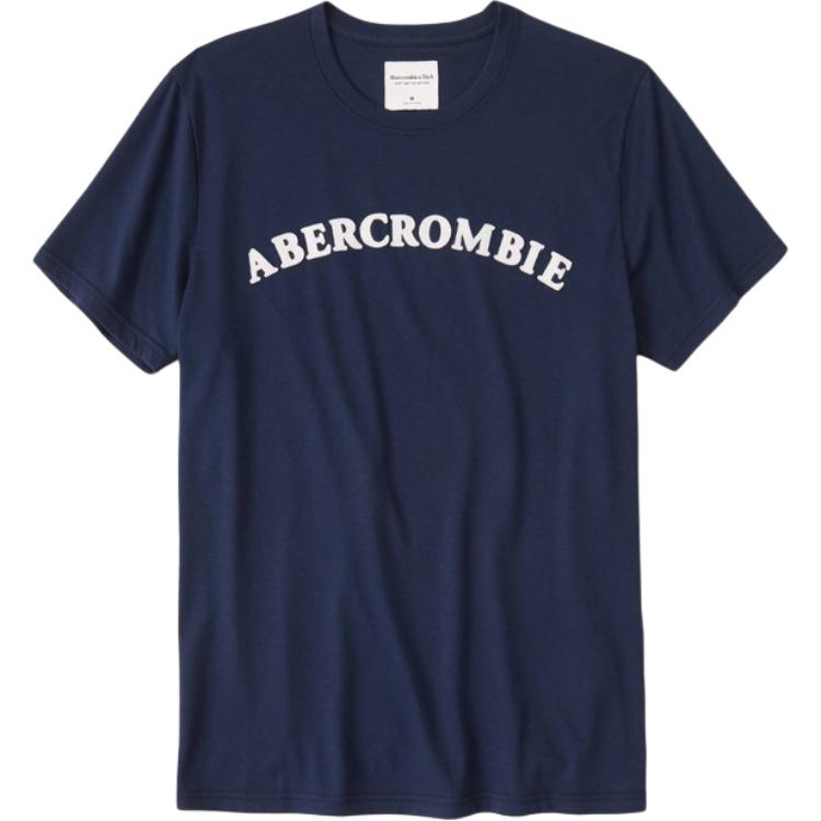 

Abercrombie＆Fitch Футболка мужская морская синяя, Синий, Abercrombie＆Fitch Футболка мужская морская синяя