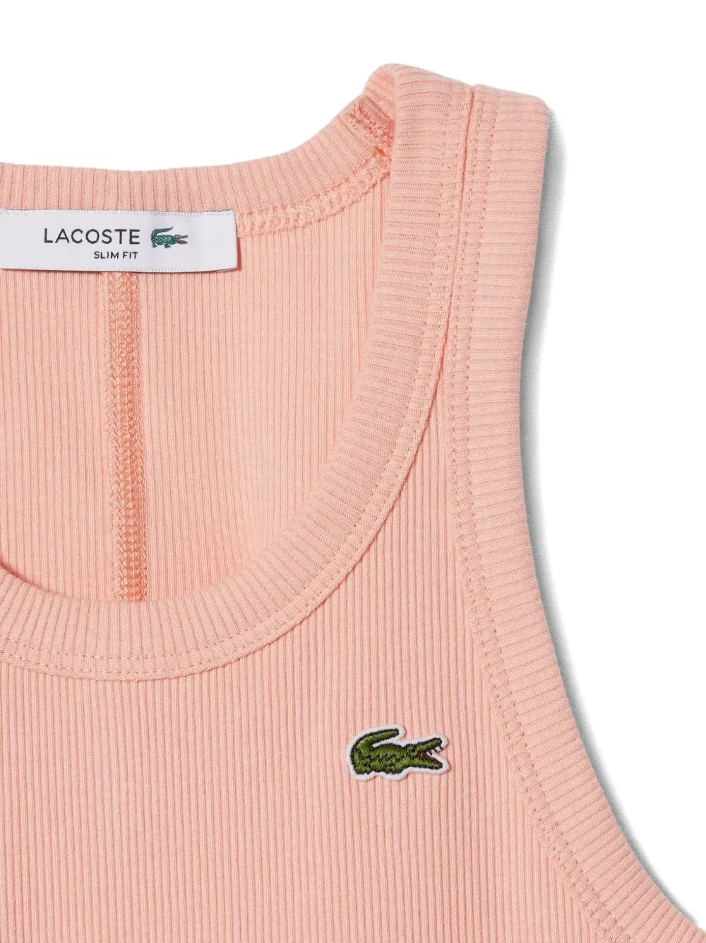 Топ Lacoste с круглым вырезом, розовый — фото 4