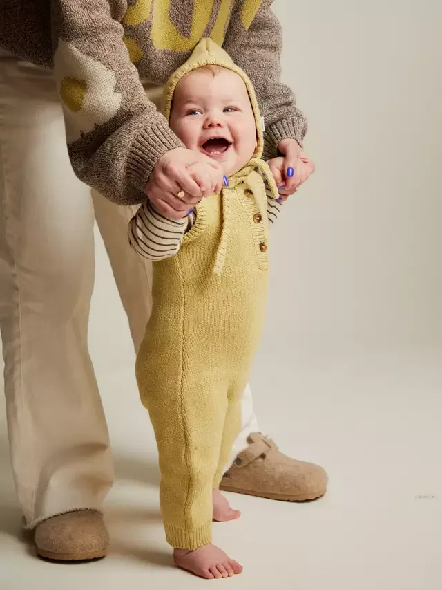 Вязаный комбинезон Baby Bay, горчичный цвет Claude & Co