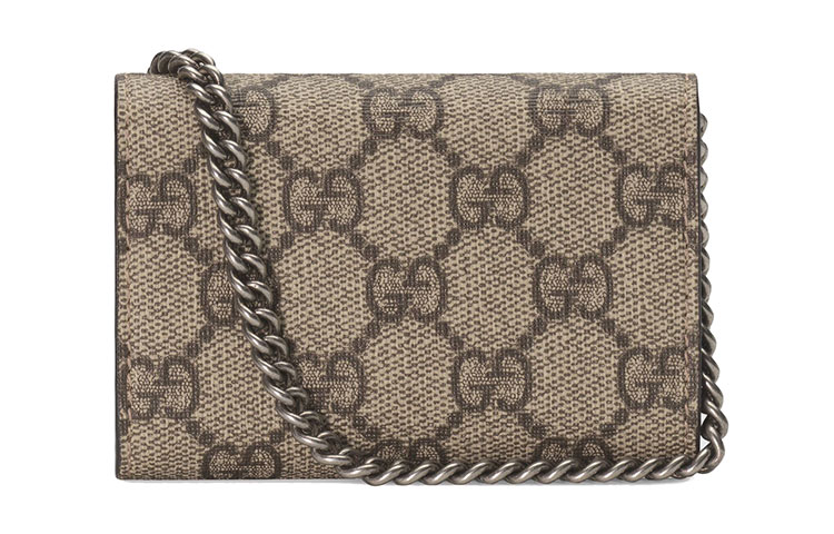 Сумка через плечо dionysus из ткани с кожаными вставками, кошелек, extra mini, женская, beige & ebony GUCCI — фото 3