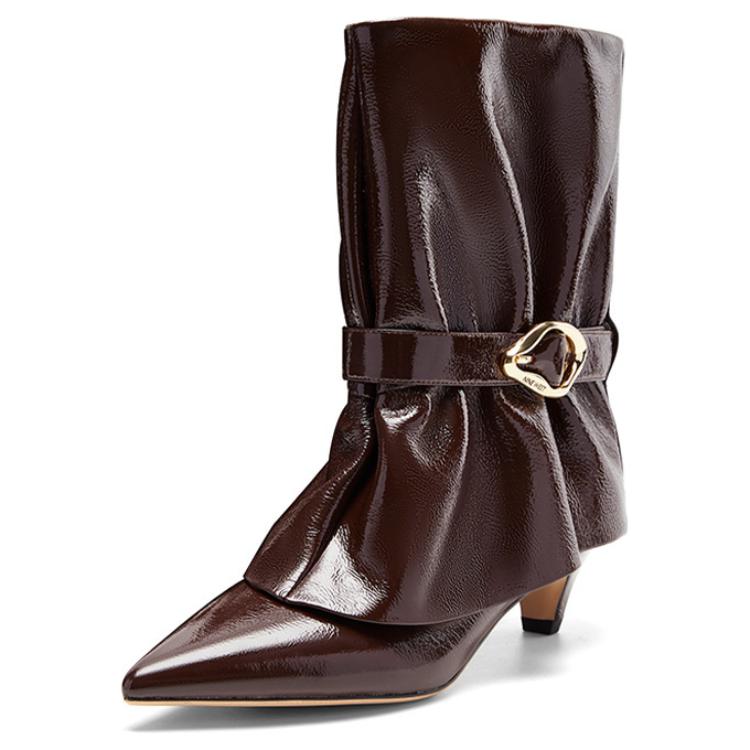 NINE WEST Женские черные ботинки на каблуке 4,5 см, цвет Black — фото 4