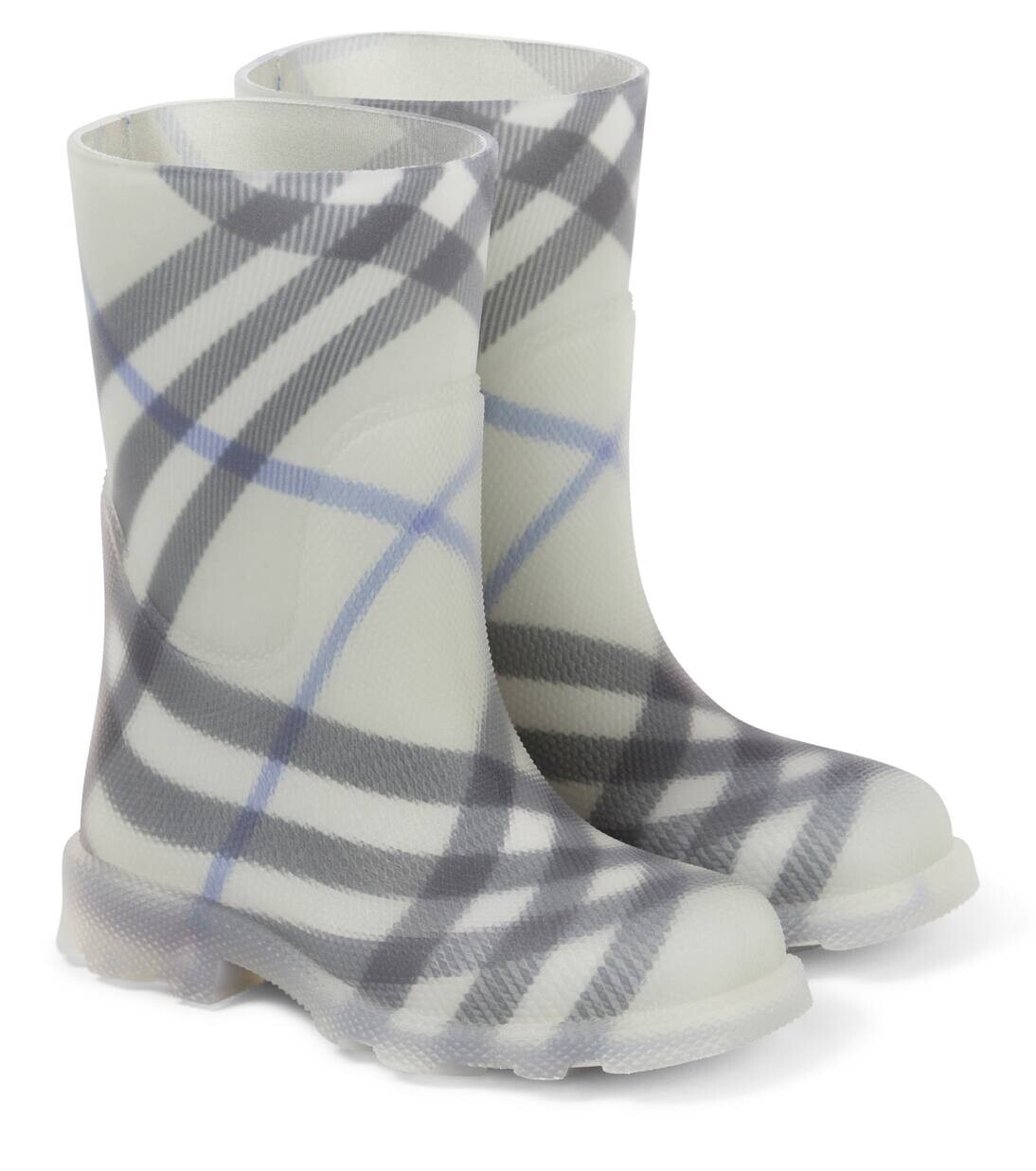 

Резиновые сапоги Burberry Check Burberry Kids, цвет lichen ip check
