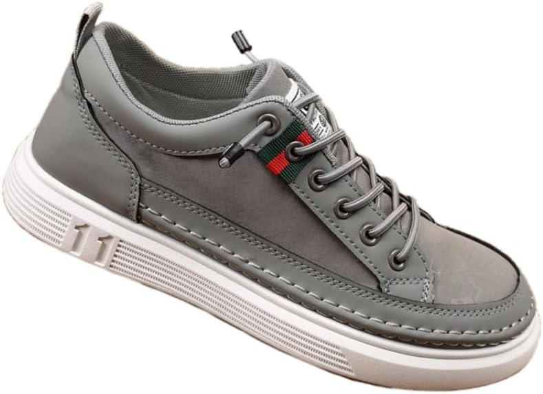 

Мужские спортивные кроссовки большого размера низкие - противоскользящая резиновая подошва, дышащая стелька с амортизацией - для всех сезонов, подходят для повседневной носки, офиса и официальных мероприятий Fmshi, серый