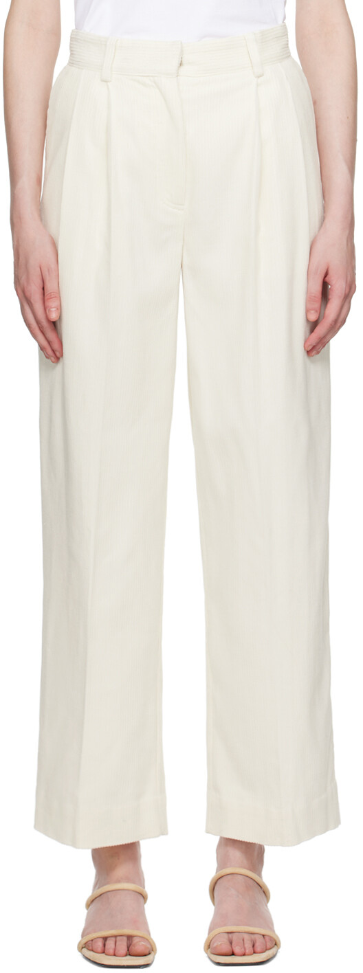 

Брюки плиссированные цвета Off-White TOTEME