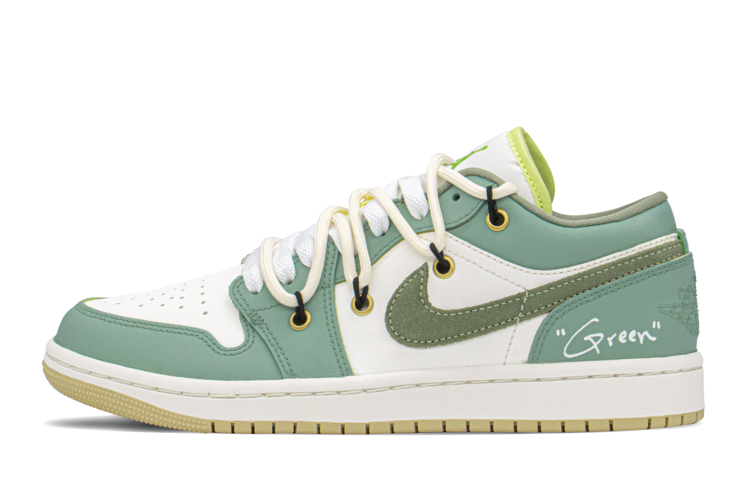 

Кроссовки Air Jordan 1 Vintage Basketball Shoes Women's Low-Top Green