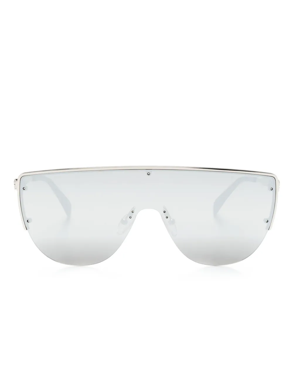 

Солнцезащитные очки-маска Alexander McQueen Eyewear, серебяный