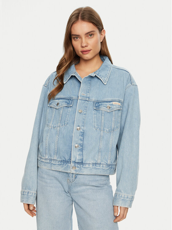 

Джинсовая куртка свободного кроя J20J224548 Calvin Klein Jeans, синий