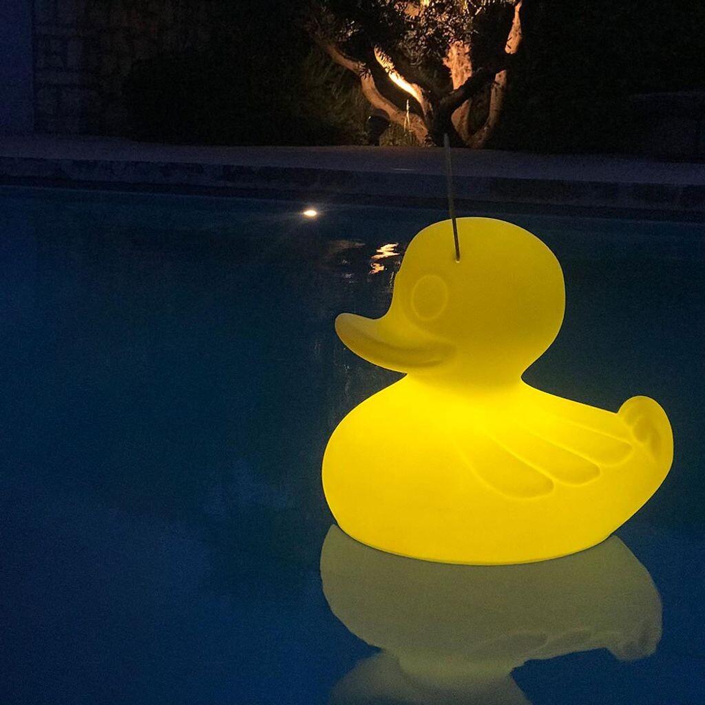 

Плавающий светодиодный светильник на батарейках Duck-Duck XL желтый LICHT-TREND, белый
