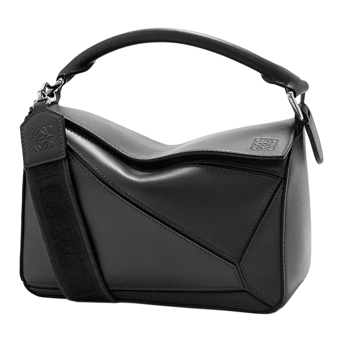 

LOEWE Сумка-пазл из сатинированной телячьей кожи, женская маленькая, через плечо, кроссбоди, черная
