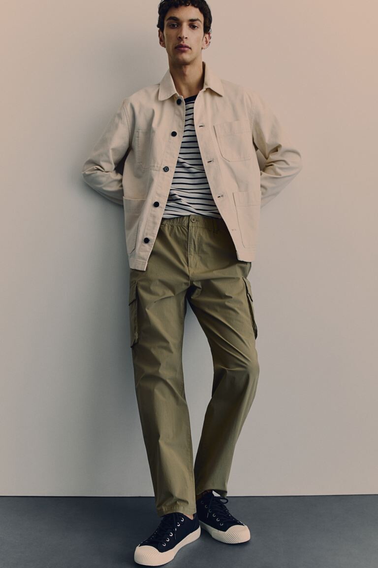 

Брюки-Карго стандартного кроя H&M, зеленый