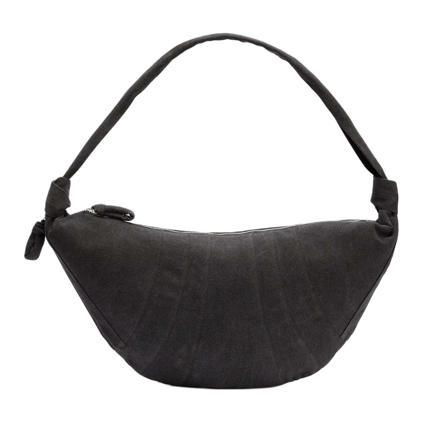 

Lemaire Хлопковая сумка-круассан через плечо большая мужская темно-серая