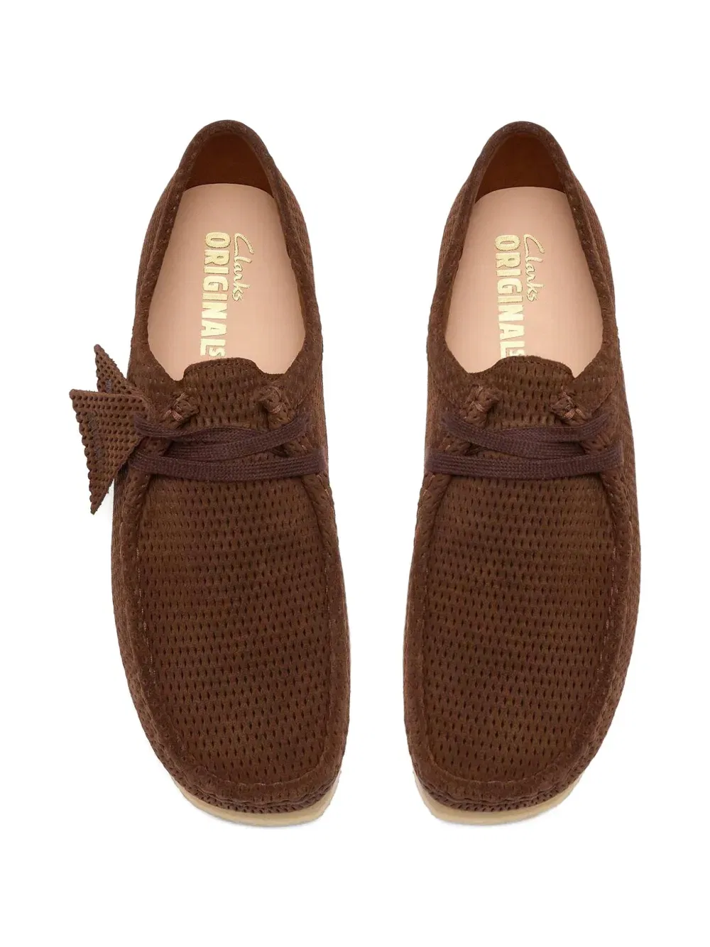 Замшевые туфли-дерби Wallabee Clarks Originals, коричневый — фото 4