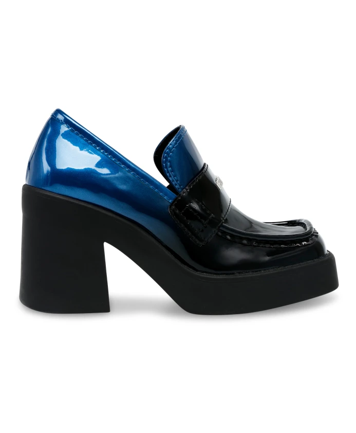 Яркие лакированные лоферы Steve Madden, синий