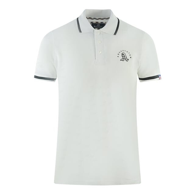 

Рубашка-Поло с тиснением и кружевом Aquascutum, белый