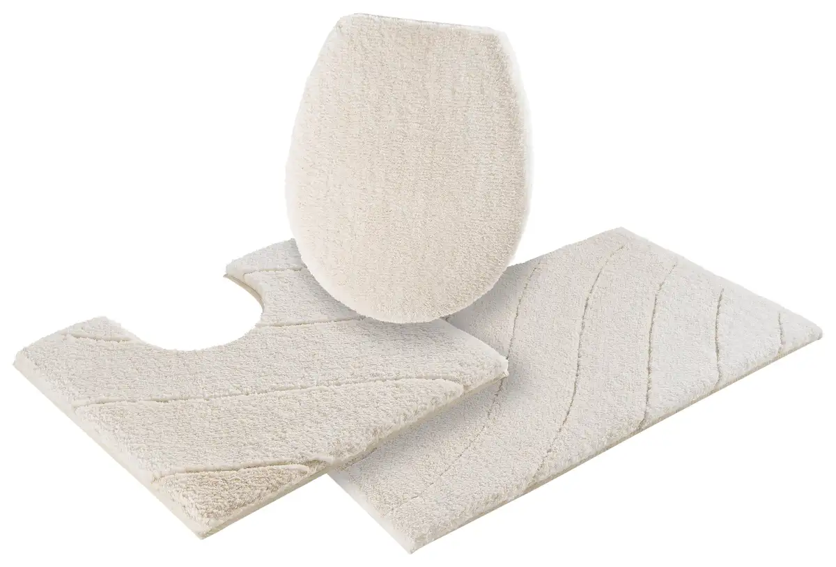 

Коврик для ванной Kleine Wolke "Донна" 3 шт. Отдельностоящий туалетный гарнитур, песочно-бежевый