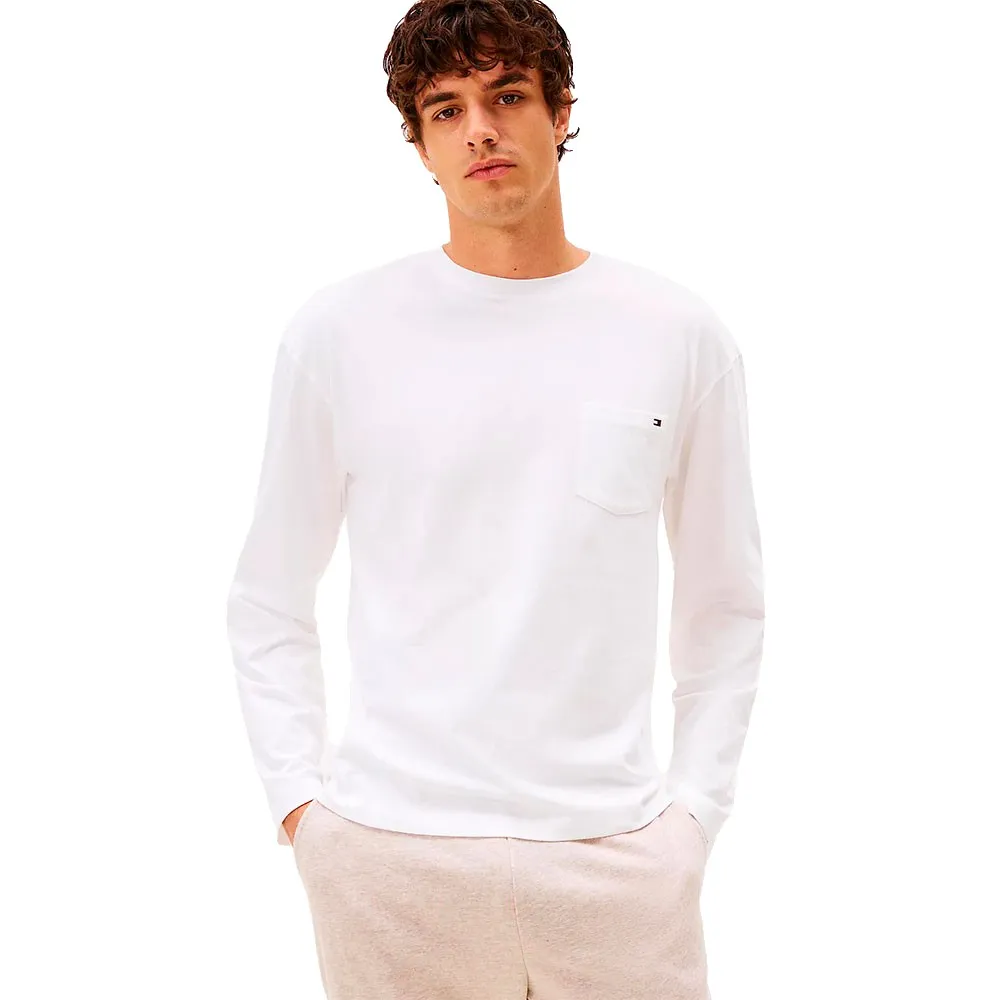 

Лонгслив Tommy Hilfiger Pocket, белый