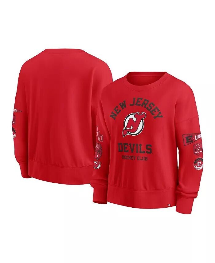 

Женская красная толстовка New Jersey Devils Go Team Fanatics