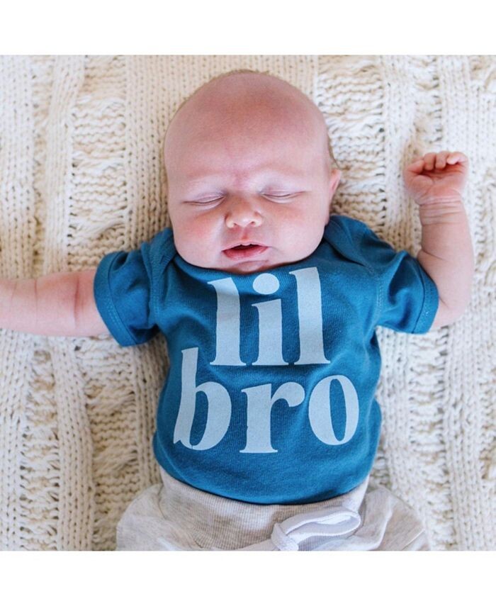 Боди Lil Bro для мальчиков Sweet Wink с короткими рукавами – для малышей, синий — фото 2