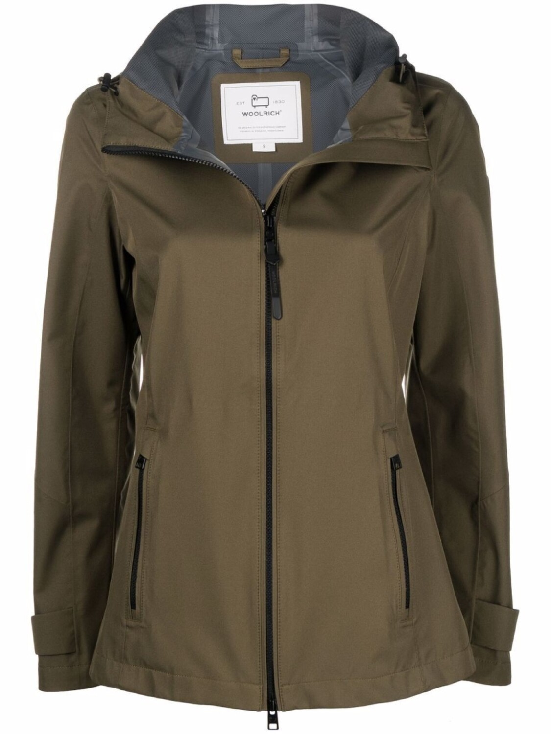 

Куртка на молнии с капюшоном Woolrich, зеленый