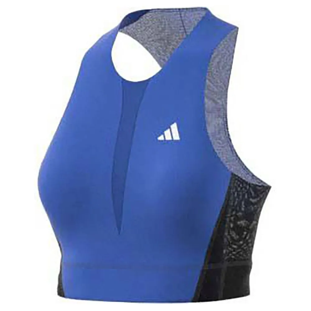 

Футболка без рукавов adidas Pro Aeoready Crop, синий