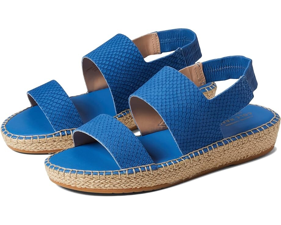 

Сандалии Cole Haan Cloudfeel Espadrille Sandal, цвет Bright Cobalt Snake Print