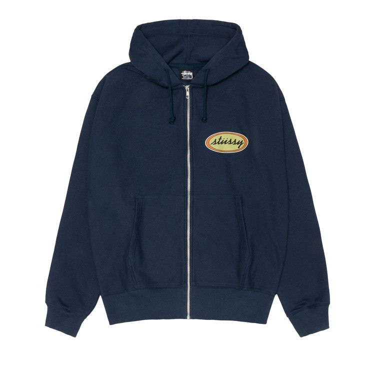 

Худи Stussy x Our Legacy Work Shop Oval Zip Hoodie, Navy