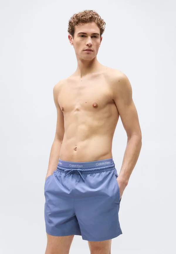 Плавки средней длины на шнуровке. Calvin Klein Swimwear, Blue Tulip — фото 2