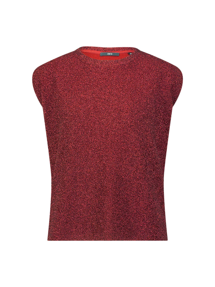 

Zero Блестящая футболка с круглым вырезом цвета Каберне