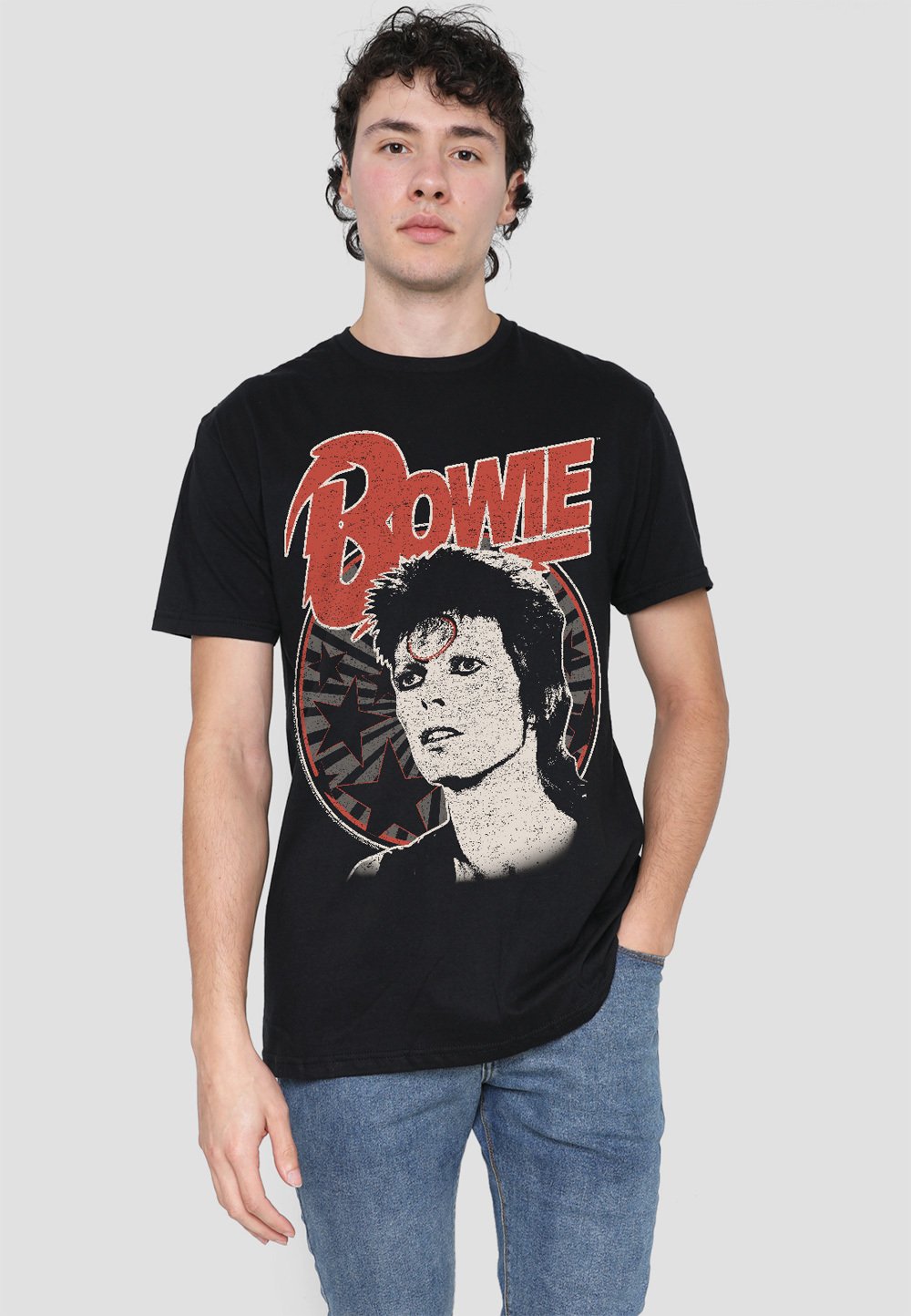 

Футболка с принтом DAVID BOWIE SPACE ODDITY Cotton Soul, черный