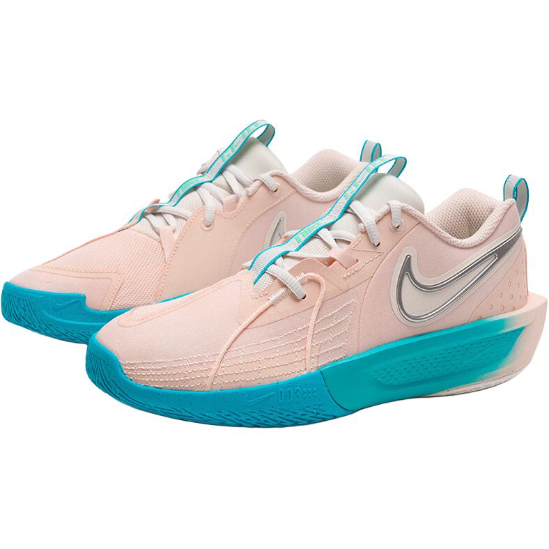 Nike G.T. Cut 3 устойчивые к истиранию дышащие низкие детские баскетбольные кроссовки pink/blue — фото 3