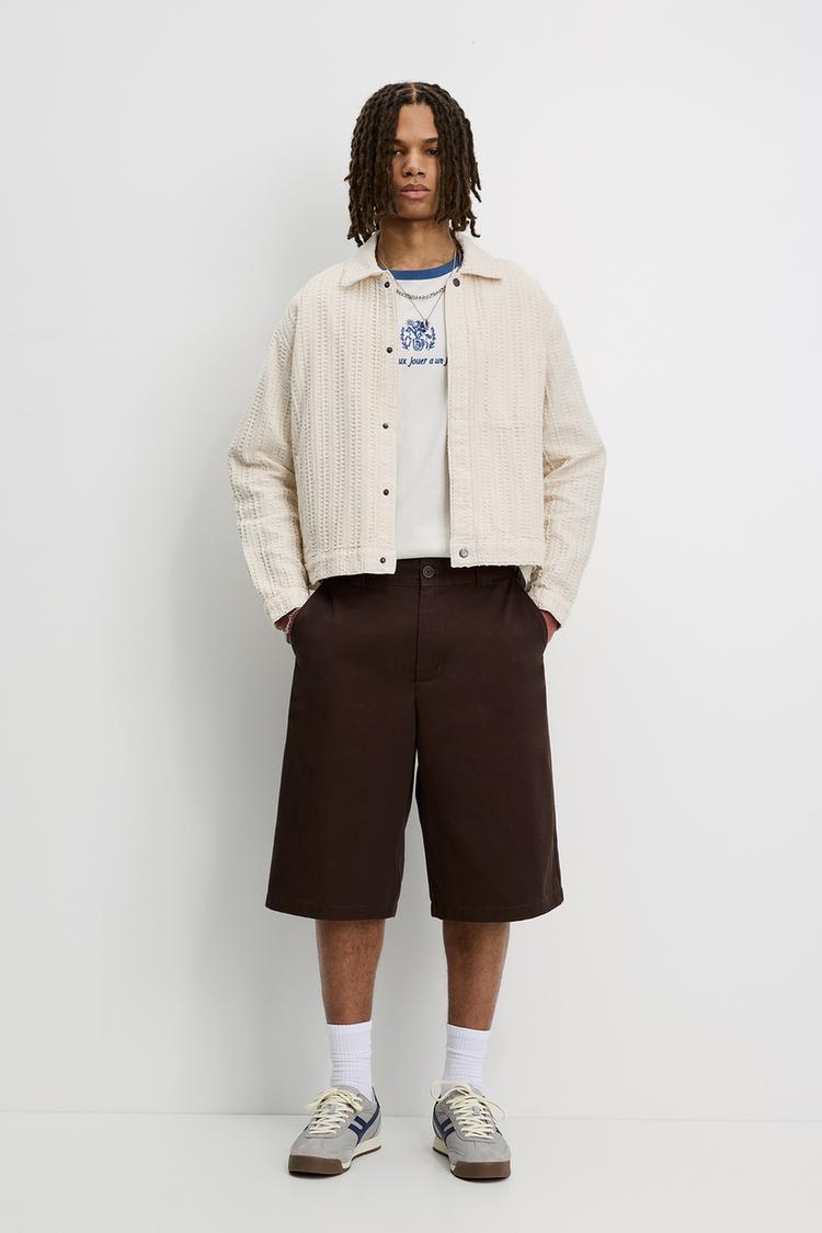 

Шорты-Бермуды Skater Chino Pull And Bear, коричневый